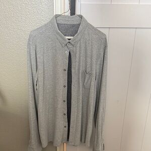 Vuori Light Gray Casual Button-Down Shirt
